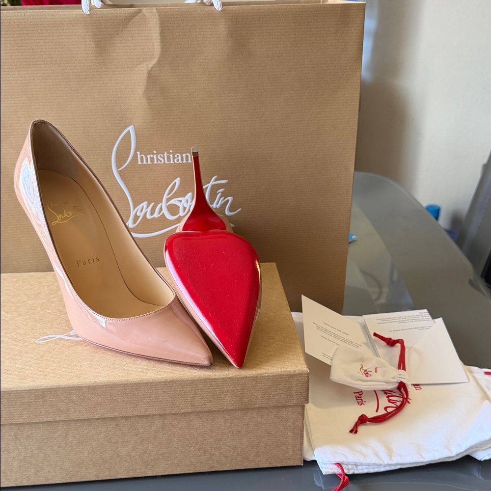 Christian Louboutin Blush and Red Heels